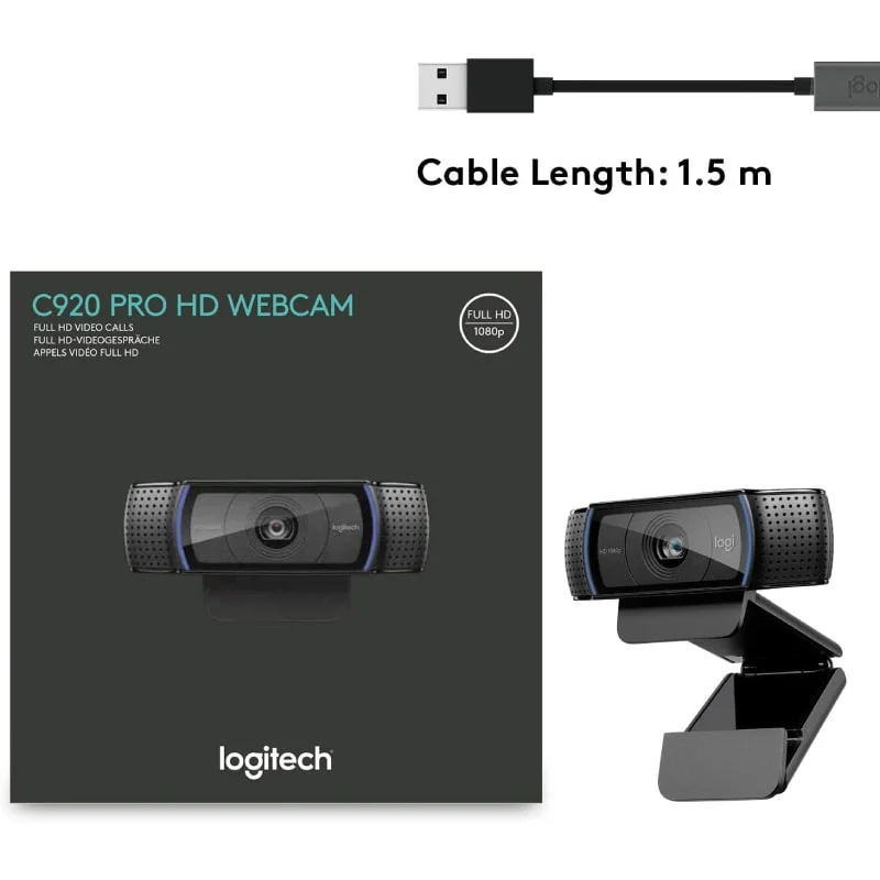 Logitech C920 PRO HD Webcam with Stereo Audio gallery image 6