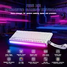 ATTACK SHARK R85 HE Rapid Trigger Keyboard Magnetic Switch with Custom Lightbox – White gallery image 2