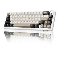 ATTACK SHARK X66 Wireless Gasket Mechanical Keyboard Strawberry Switch – Cheese white gallery image 1