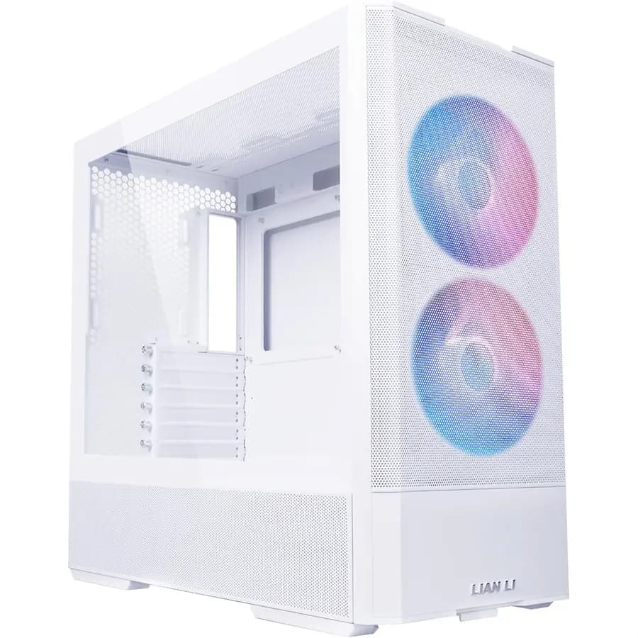 LIAN LI LANCOOL 207 Compact ATX RGB Gaming Computer Case White | LAN207RW | Tempered Glass Side Panel