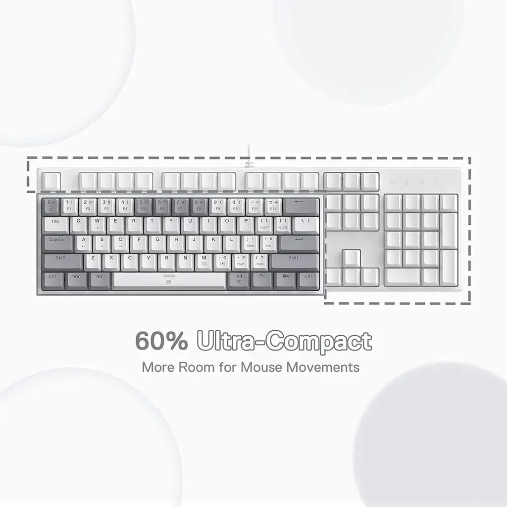 Redragon FIZZ K617 60% RGB Mechanical Keyboard with Red Switches gallery image 2