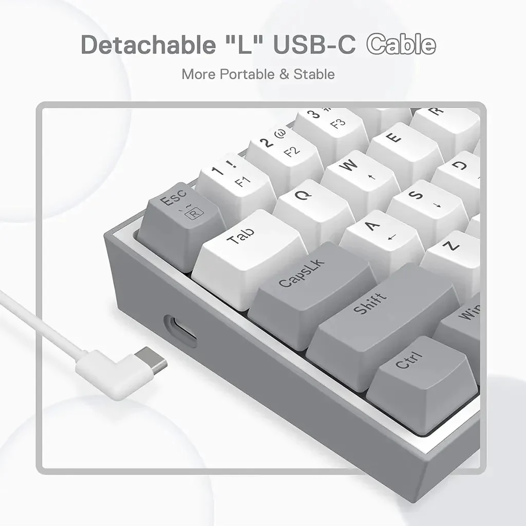 Redragon FIZZ K617 60% RGB Mechanical Keyboard with Red Switches gallery image 3