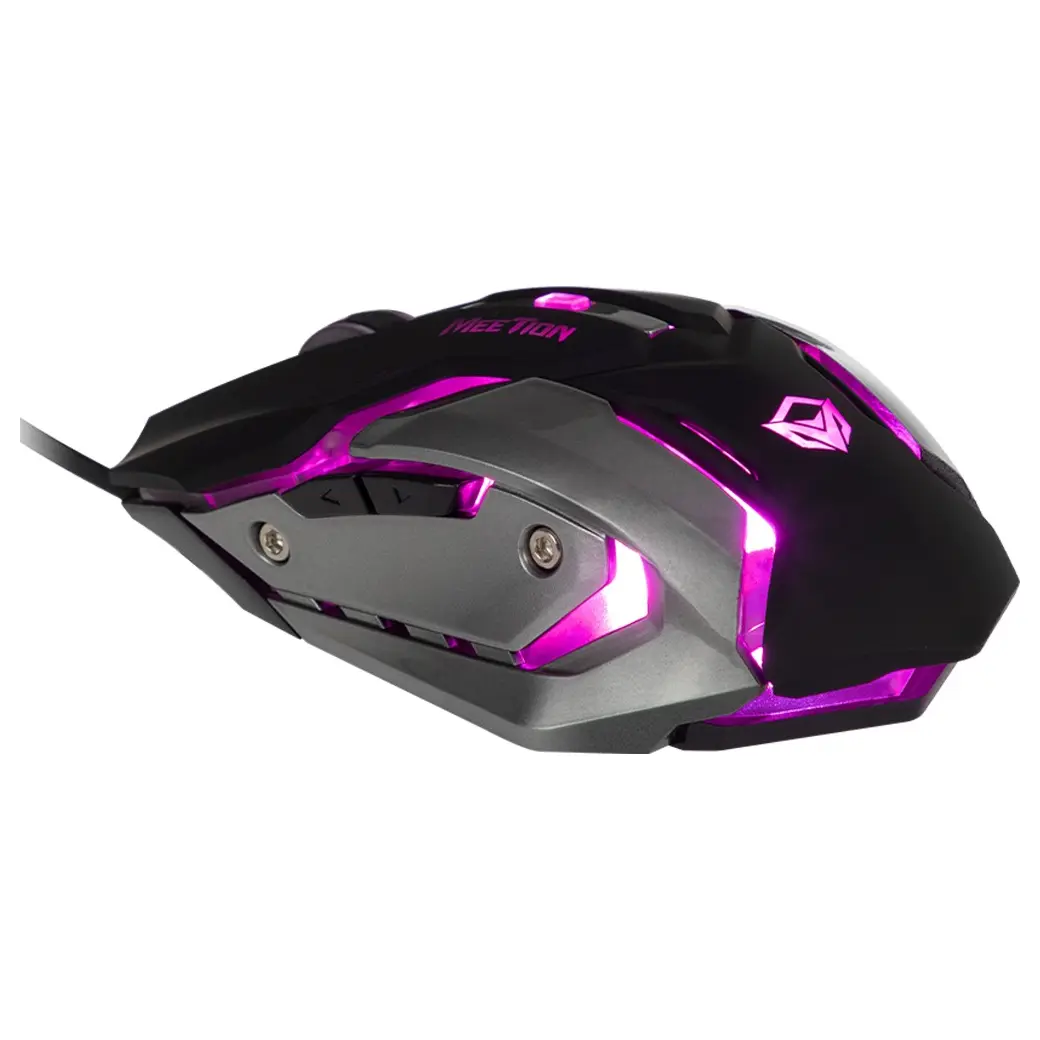 Meetion M915 Wired Gaming Mouse, 6D, Up To 6400 DPI, RGB Backlit, Black gallery image 1