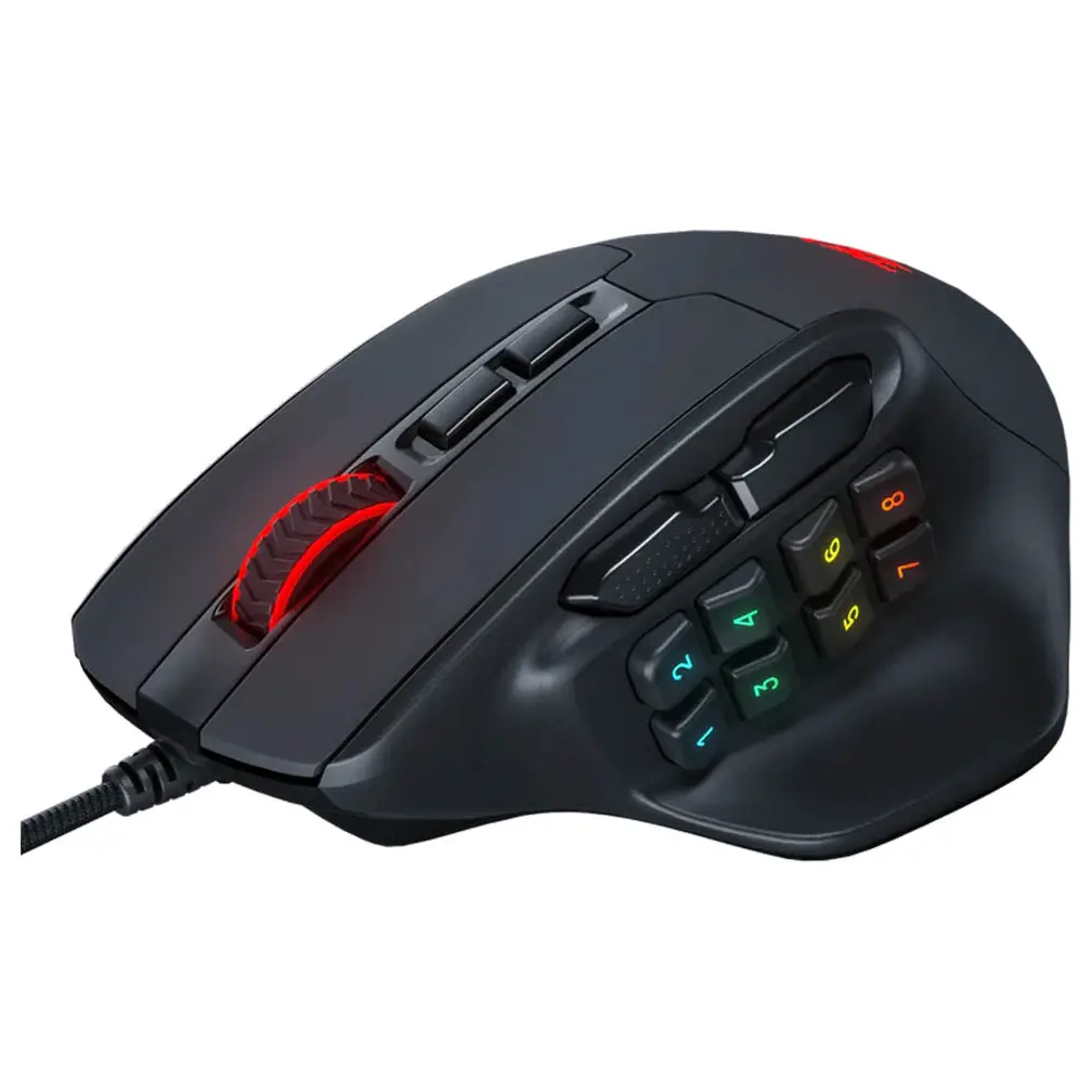 Redragon M811 Aatrox MMO RGB Wired Gaming Mouse 12400 DPI 15 Programmable Buttons Black gallery image 2