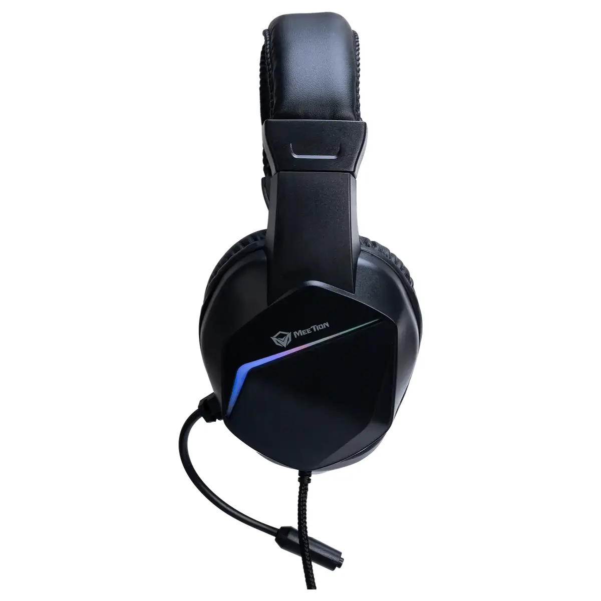 Meetion HP022 Noise-Cancelling RGB Wired Gaming Headset, 40mm Drivers, Gaming Stereo Sound, Dual USB and 3.5mm Jack, 1.8m Braided Cable gallery image 1