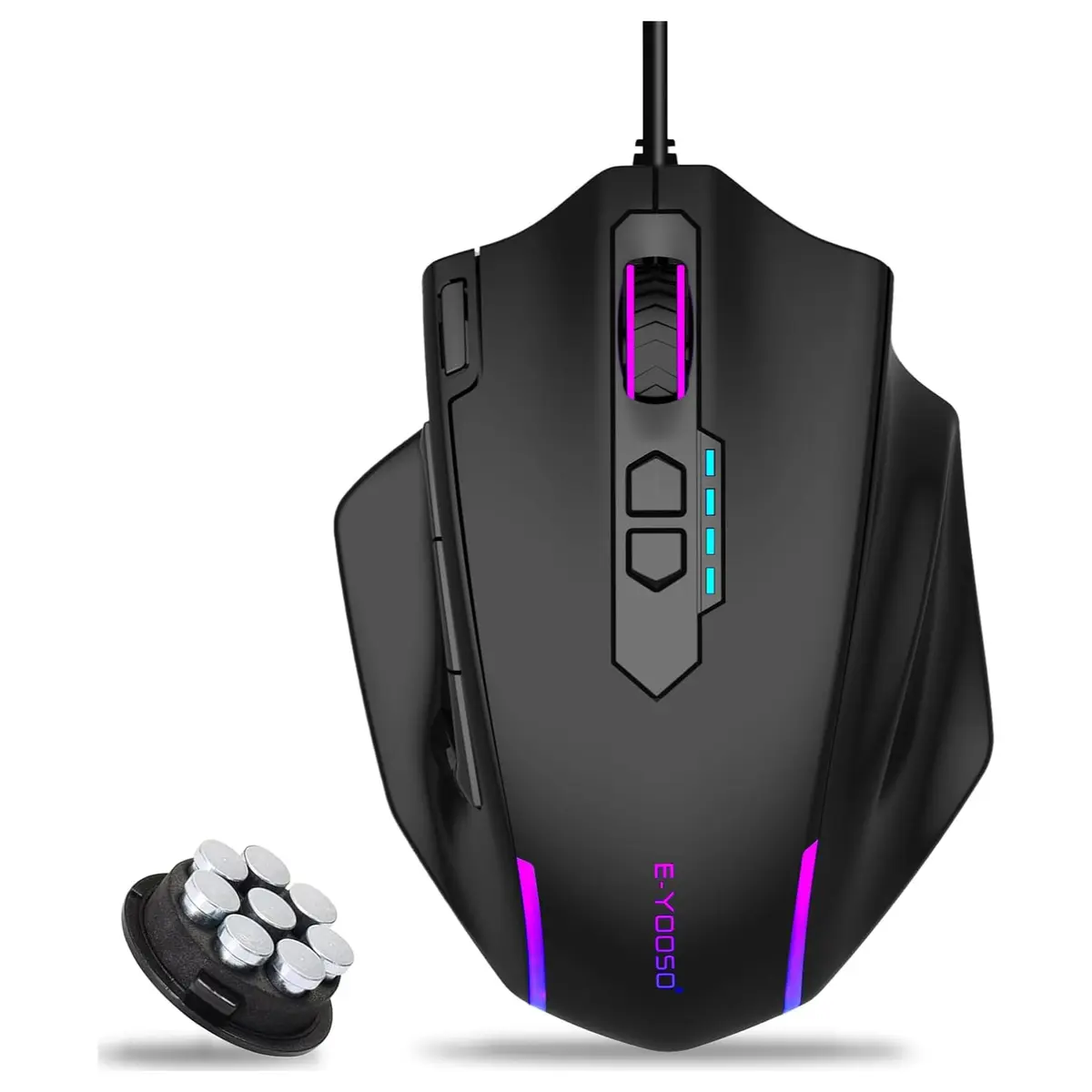 E-YOOSO X-41 Pro Wired Large Gaming Mouse, 200-12400 DPI Pixart PAW3327 Sensor, RGB Backlit gallery image 3