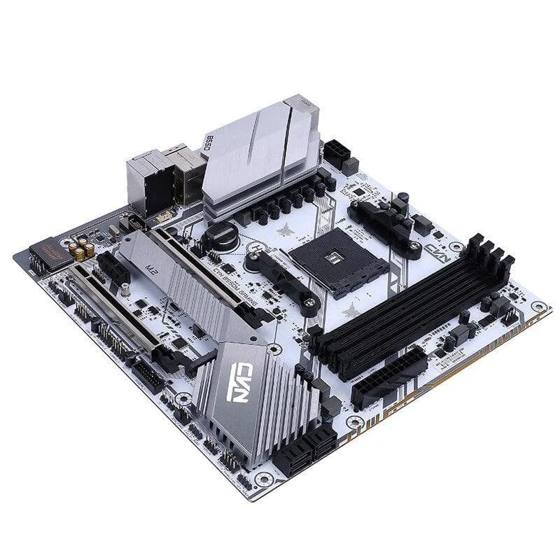 Colorful CVN B550M Gaming Frozen V14 Motherboard Supports AMD 5000 Gen Series (AMD B550/AM4), microATX, 5V ARGB gallery image 1